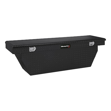 Trailfx TrailFX 111702; Truck Tool Box; Crossover Deep Single Lid With Struts Powder Coated Black Aluminum 111702
